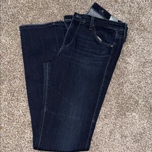 AG Adriano Goldschmied Dark Blue Straight Leg Jeans